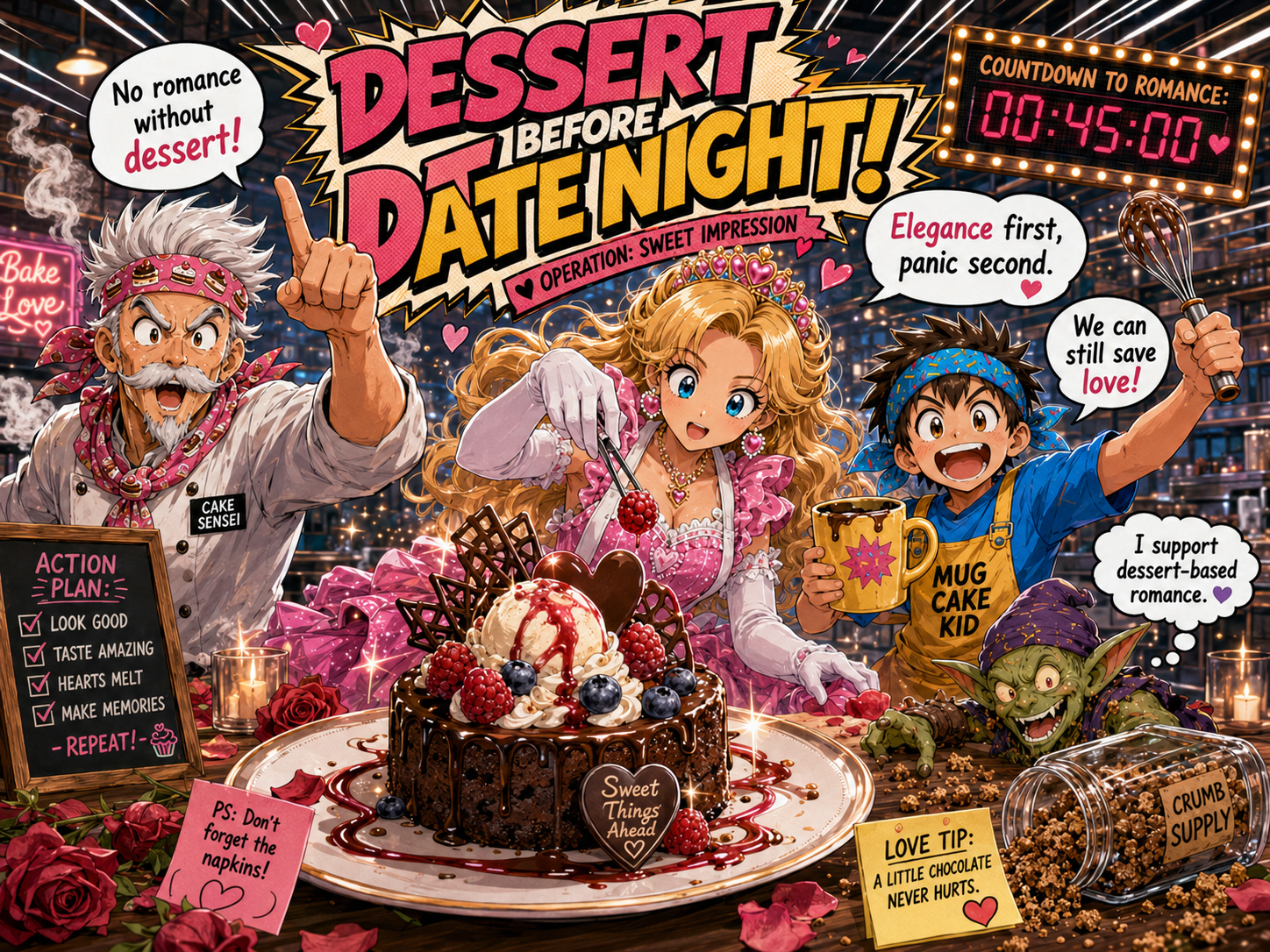 Romantic emergency dessert before date night