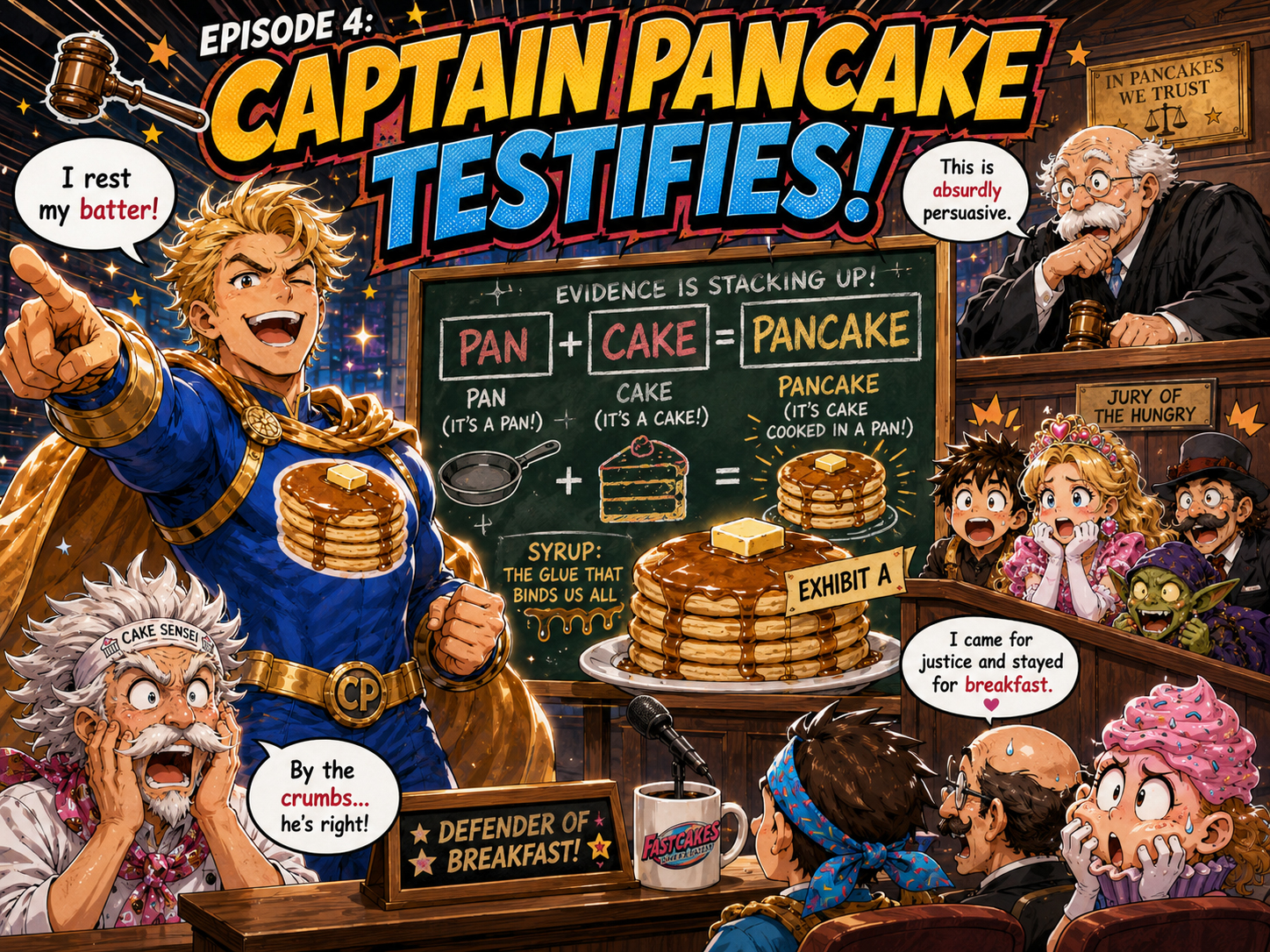 Captain Pancake testifying in Episode 4