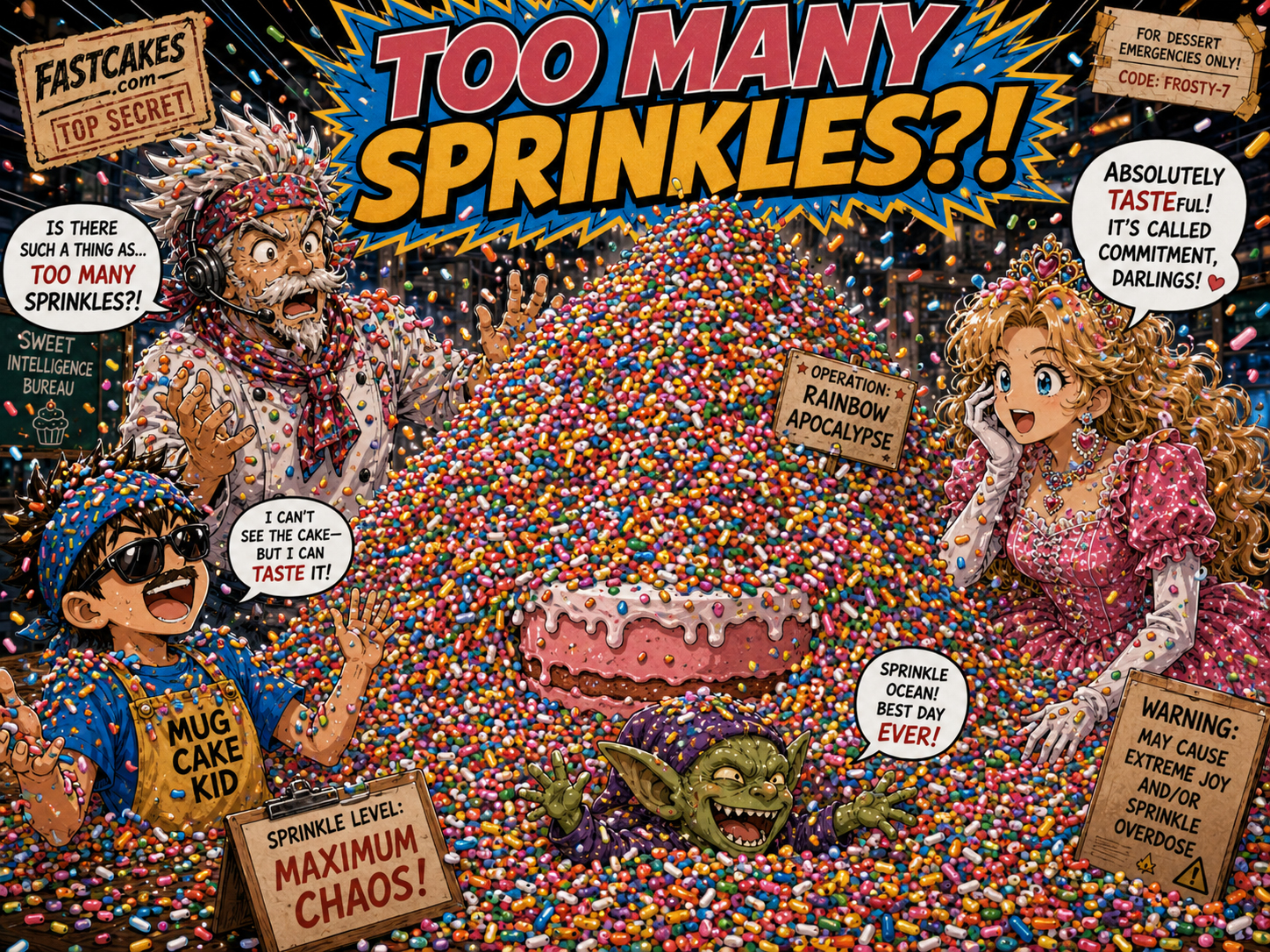 Sprinkle chaos representing ingredient label caution